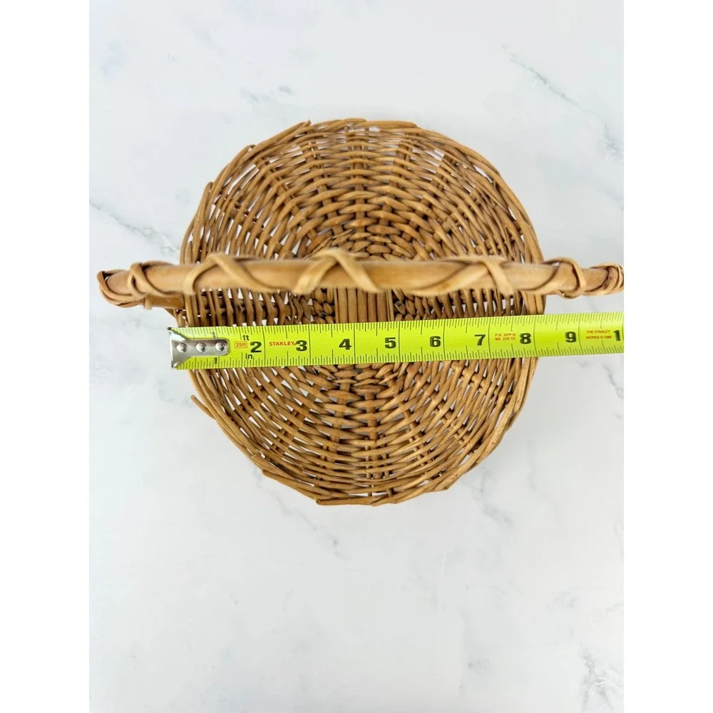 VTG Woven Wicker Petite Garden Gathering Basket 9